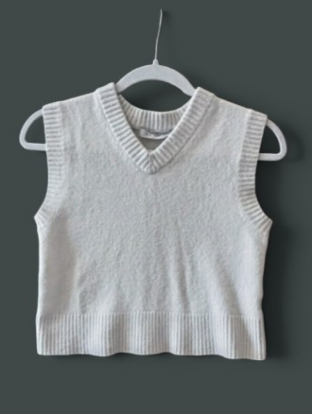 Everlane Recycled Cashmere Vest Ivory sz M